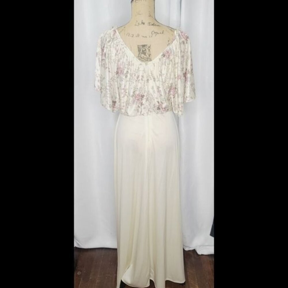 Vintage 70s Romantic Floral Cottagecore Maxi Dress - Picture 3 of 12
